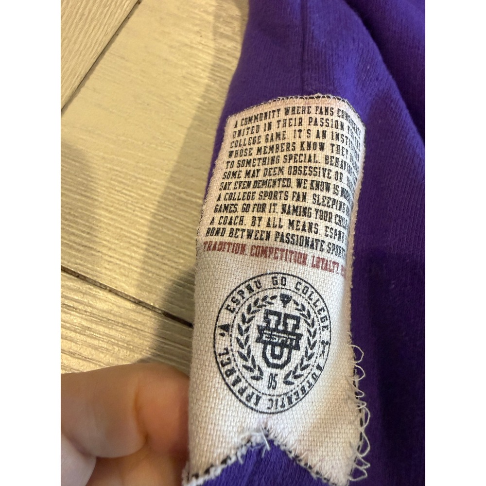 Authentic Apparel LSU Tigers Purple Contrast Stitch Hoodie Mens‎ XL NCAA Graphic - Picture 9 of 10